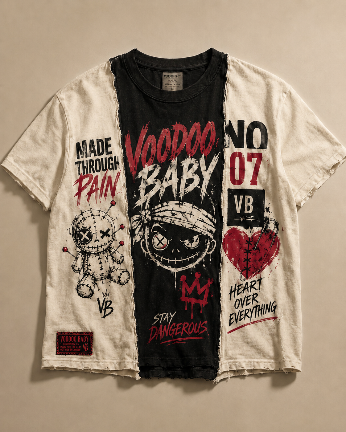 Voodoo Baby “Made Through Pain” Split Tee