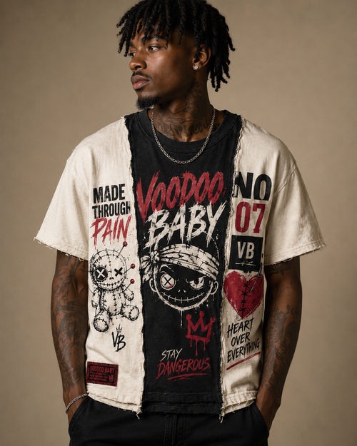 Voodoo Baby “Made Through Pain” Split Tee